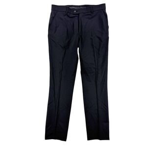 Chanel Dress Pants‎ Womens 40 Black Straight Leg Uniform Stretch Twill Work